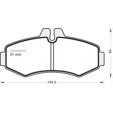 518 MGA Комплект тормозных колодок, дисковый тормоз