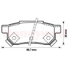 572137B BENDIX Комплект тормозных колодок, дисковый тормоз