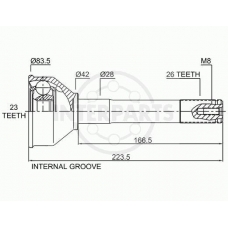 OJ-0572 InterParts Шарнирный комплект, приводной вал