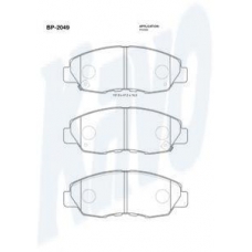 BP-2049 KAVO PARTS Комплект тормозных колодок, дисковый тормоз