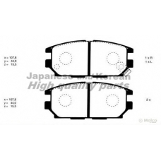 C012-08 ASHUKI Комплект тормозных колодок, дисковый тормоз
