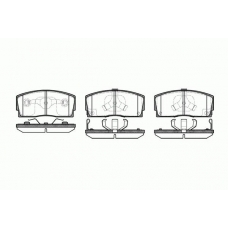 0254.12 REMSA Комплект тормозных колодок, дисковый тормоз