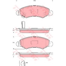 GDB3363 TRW Комплект тормозных колодок, дисковый тормоз