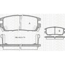 8110 42003 TRIDON Brake pads - rear