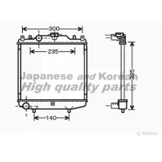 K450-15 ASHUKI Радиатор, охлаждение двигателя