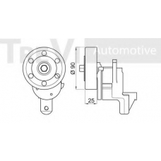 SK008129 SK Натяжная планка, поликлиновой ремень