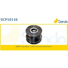 SCP10116 SANDO Ременный шкив, генератор