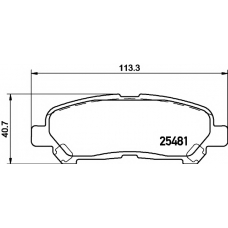 8DB 355 020-131 HELLA PAGID Комплект тормозных колодок, дисковый тормоз