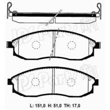 IBD-1582 IPS Parts Комплект тормозных колодок, дисковый тормоз