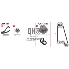 1214104519 Jp Group Водяной насос + комплект зубчатого ремня