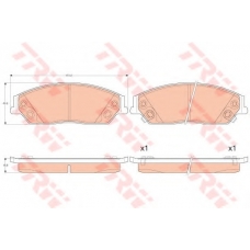 GDB3614 TRW Комплект тормозных колодок, дисковый тормоз
