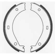 BS811 QUINTON HAZELL Комплект тормозных колодок, стояночная тормозная с