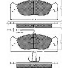 10379 BSF Комплект тормозных колодок, дисковый тормоз