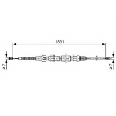 1 987 477 154 BOSCH Трос, стояночная тормозная система