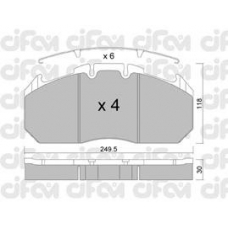 822-587-0 CIFAM Комплект тормозных колодок, дисковый тормоз