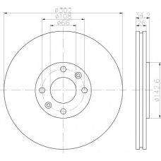 8DD 355 114-721 HELLA PAGID Тормозной диск