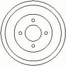 7D0312 KAWE Тормозной барабан