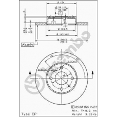 08.4917.10 BREMBO Тормозной диск