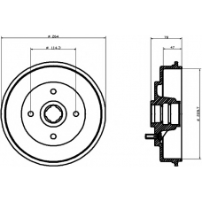 8DT 355 302-311 HELLA PAGID Тормозной барабан