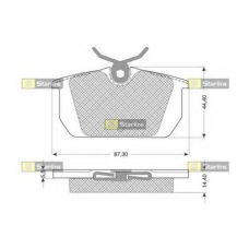BD S113 STARLINE Комплект тормозных колодок, дисковый тормоз