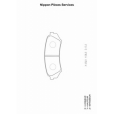 T361A18 NPS Комплект тормозных колодок, дисковый тормоз