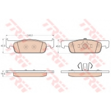 GDB2016 TRW Комплект тормозных колодок, дисковый тормоз