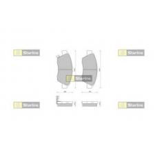 BD S389 STARLINE Комплект тормозных колодок, дисковый тормоз