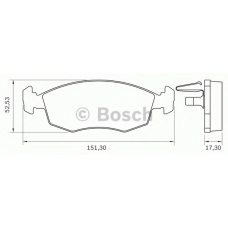0 986 BB0 280 BOSCH Комплект тормозных колодок, дисковый тормоз