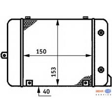8MO 376 725-221 HELLA Масляный радиатор, двигательное масло