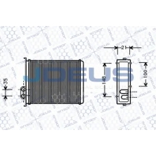 231M07 JDEUS Теплообменник, отопление салона