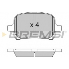 BP2761 BREMSI Комплект тормозных колодок, дисковый тормоз