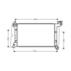 T552-36 ASHUKI Радиатор, охлаждение двигателя