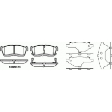 P6243.42 WOKING Комплект тормозных колодок, дисковый тормоз