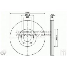 C650-50 ASHUKI Тормозной диск