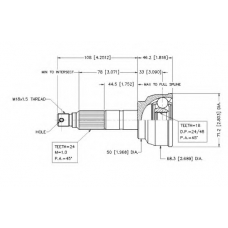 18538 Vema Шарнирный комплект, приводной вал