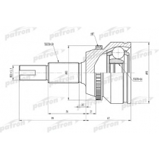 PCV1433 PATRON Шарнирный комплект, приводной вал