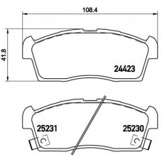 P 61 108 BREMBO Комплект тормозных колодок, дисковый тормоз
