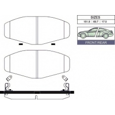 3029 FR Goodwill Комплект тормозных колодок, дисковый тормоз