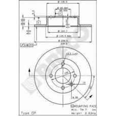 BS 7179 BRECO Тормозной диск