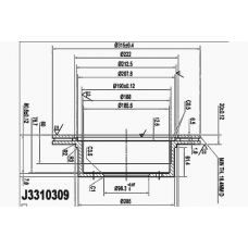 J3310309 NIPPARTS Тормозной диск