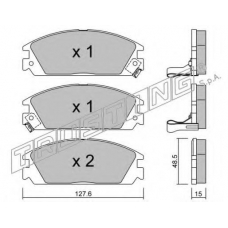 246.1 TRUSTING Комплект тормозных колодок, дисковый тормоз