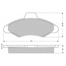 PF1082 PROCODIS FRANCE Комплект тормозных колодок, дисковый тормоз