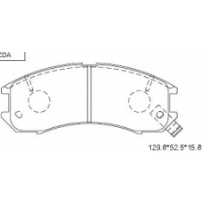 KD3764 ASIMCO Комплект тормозных колодок, дисковый тормоз