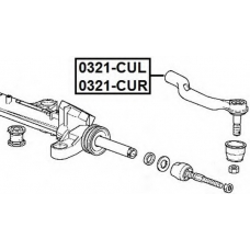 0321-CUR ASVA Наконечник поперечной рулевой тяги