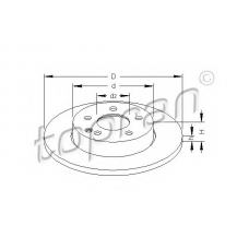 407 770 TOPRAN Тормозной диск