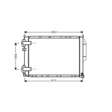 RT2216 AVA Радиатор, охлаждение двигателя