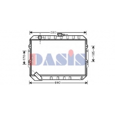 510046N AKS DASIS Радиатор, охлаждение двигателя