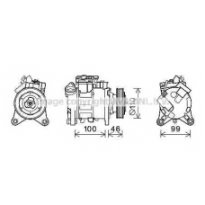 BWK489 AVA Компрессор, кондиционер