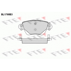 BL1790B3 FTE Комплект тормозных колодок, дисковый тормоз