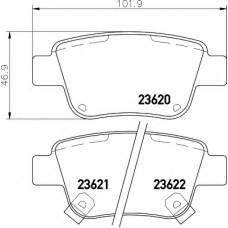 8DB 355 017-331 HELLA Комплект тормозных колодок, дисковый тормоз